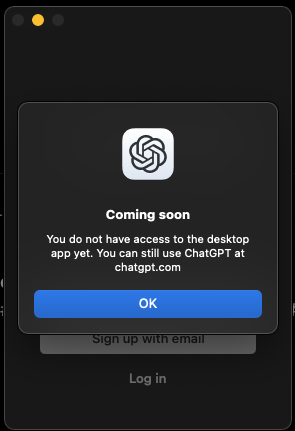 ChatGPT mac 报错